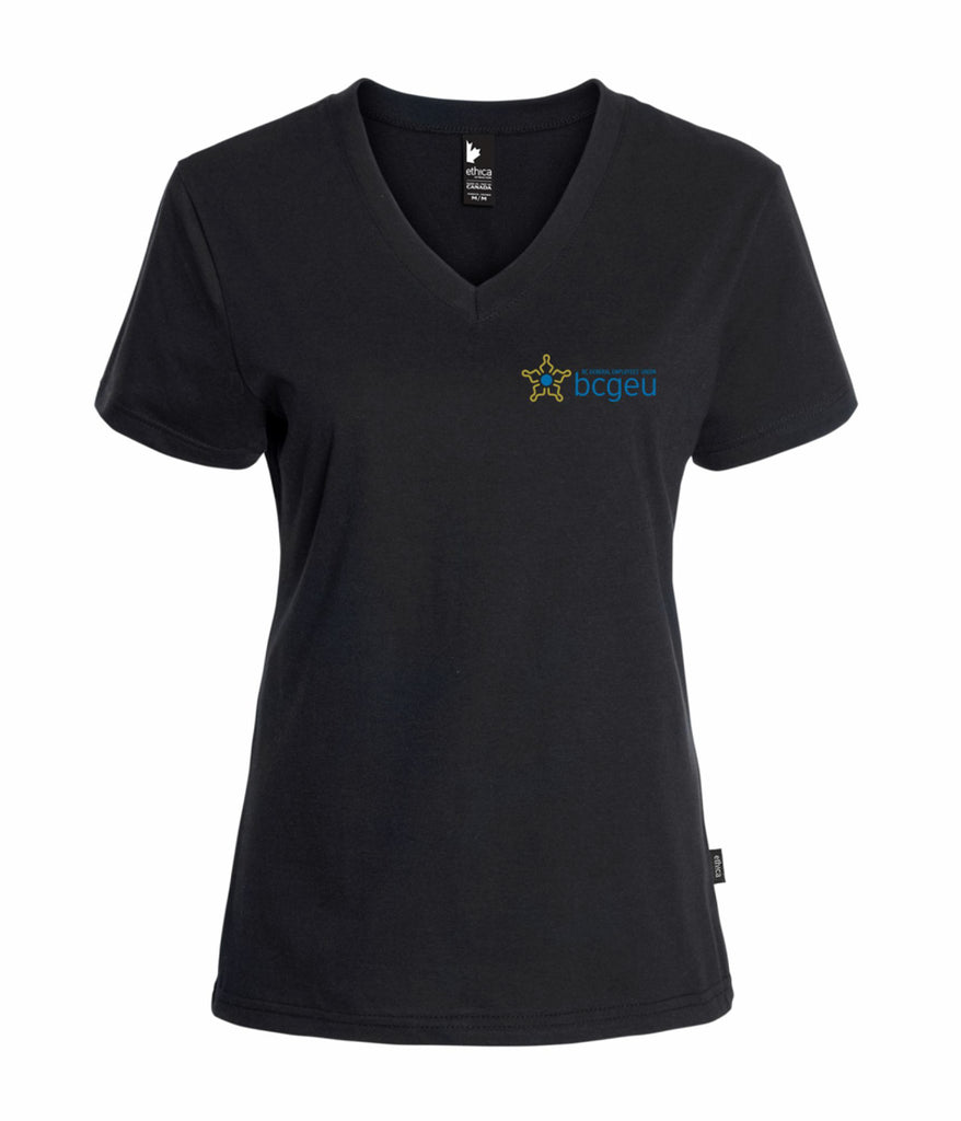 Women's V-neck T-shirt (full BCGEU name)