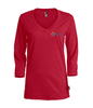 Women’s V-neck ¾ sleeve T-Shirt (BCGEU fist logo)