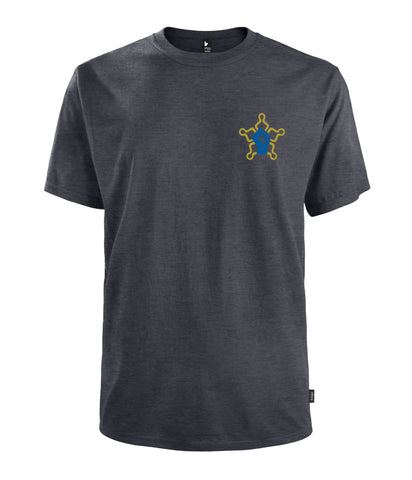 Women's V-neck T-shirt (BCGEU fist symbol)